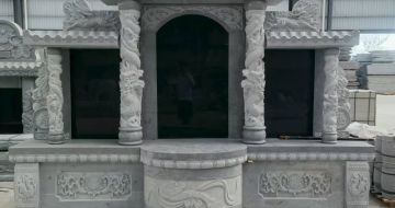 孝感 芝麻灰高档墓碑，土墓，可定制