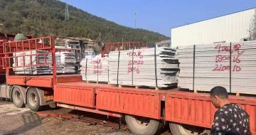 孝感 芝麻灰花岗岩光面毛板出货日常