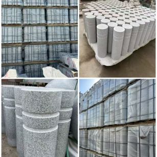 孝感 芝麻白花岗岩挡车柱、隔离柱多少钱