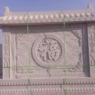 孝感 芝麻白花岗岩屏风，照壁，影壁