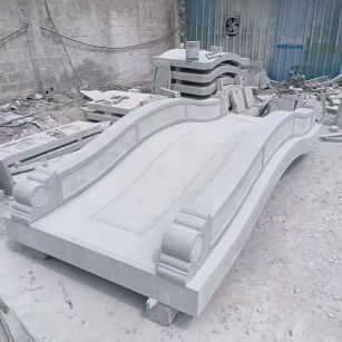 孝感 芝麻灰花岗岩园林景观 小石桥