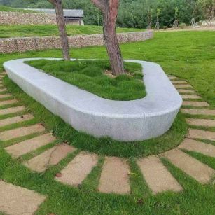 孝感 芝麻白光面整石坐凳