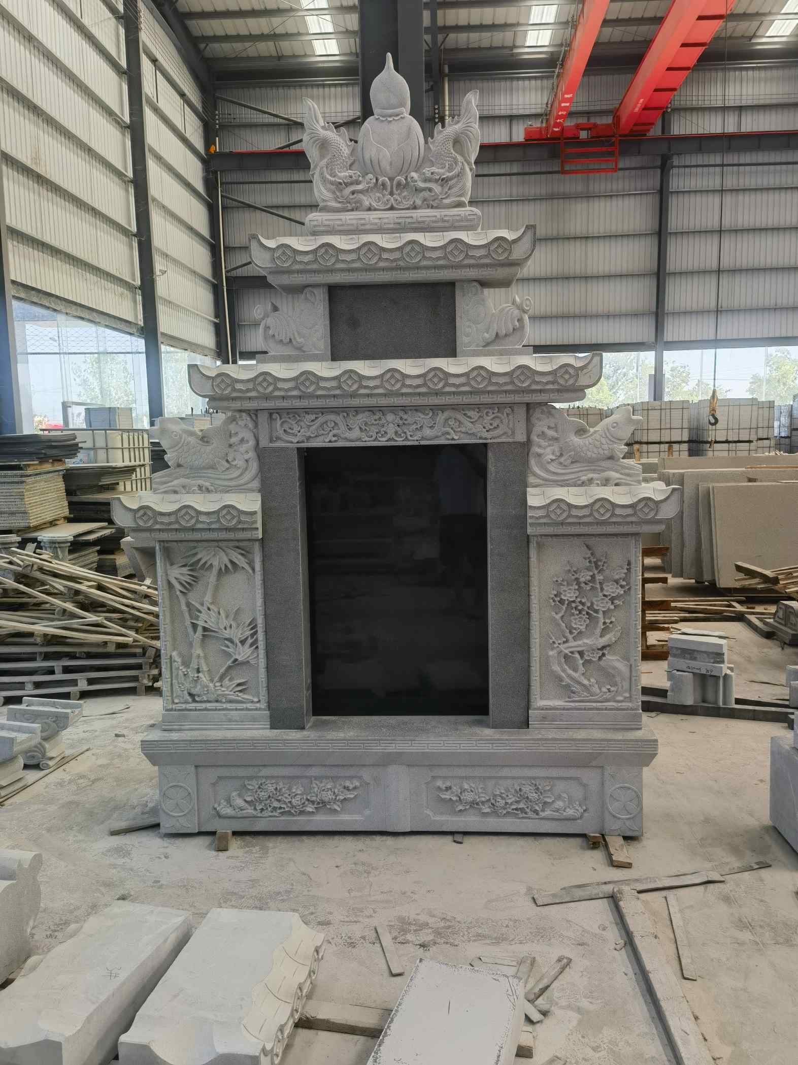 孝感 芝麻灰高档墓碑、土墓，一套也支持定做