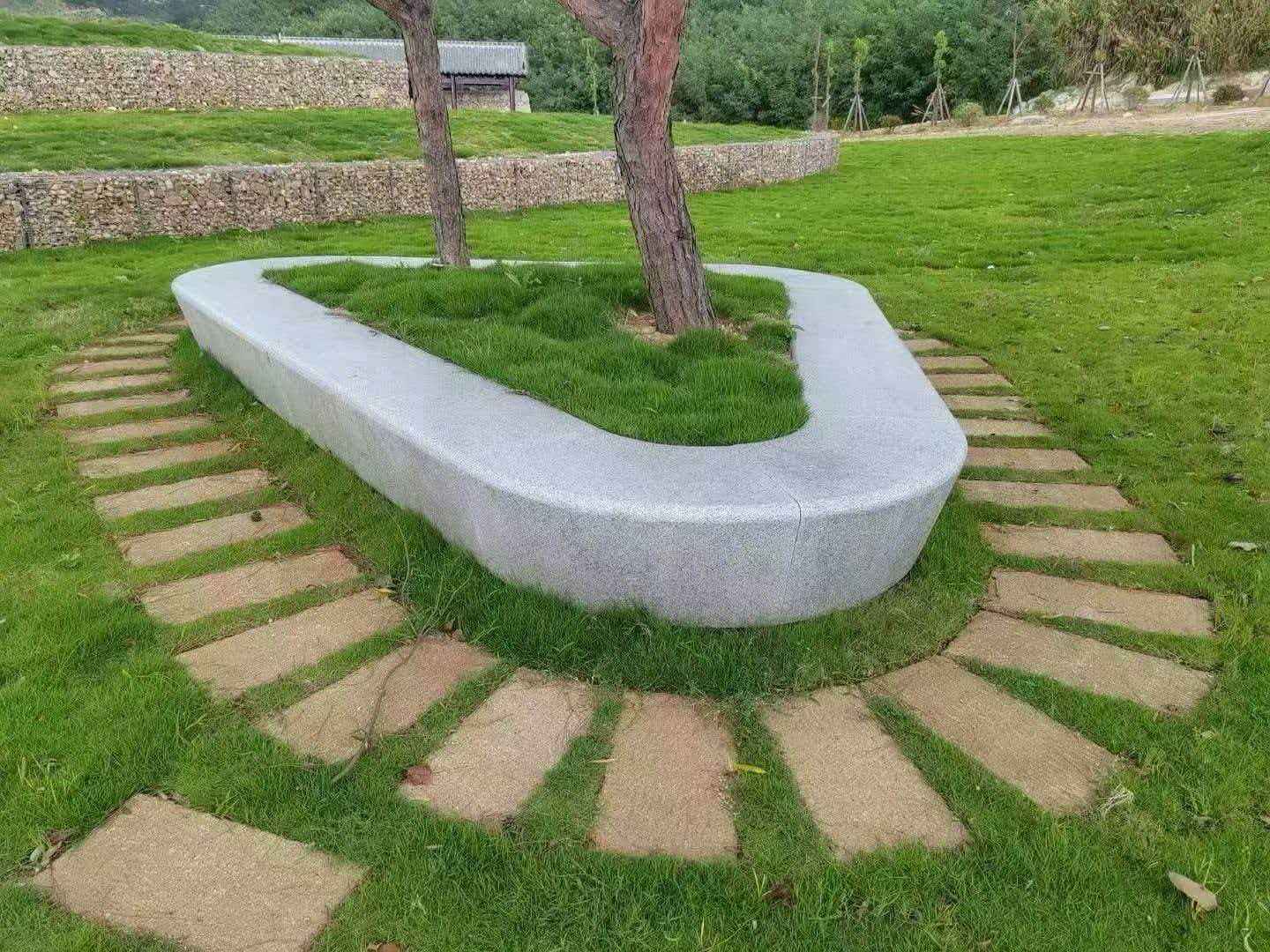 孝感 芝麻白光面整石坐凳