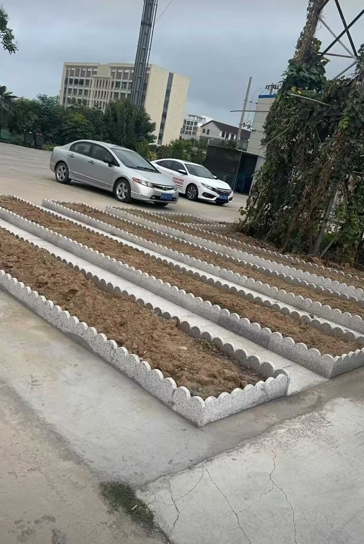 孝感 花边石、花围石、花园石安装效果