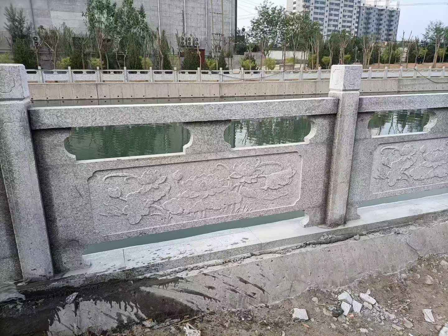 孝感 芙蓉白大花桥梁、河道，石材栏杆、围栏、护栏