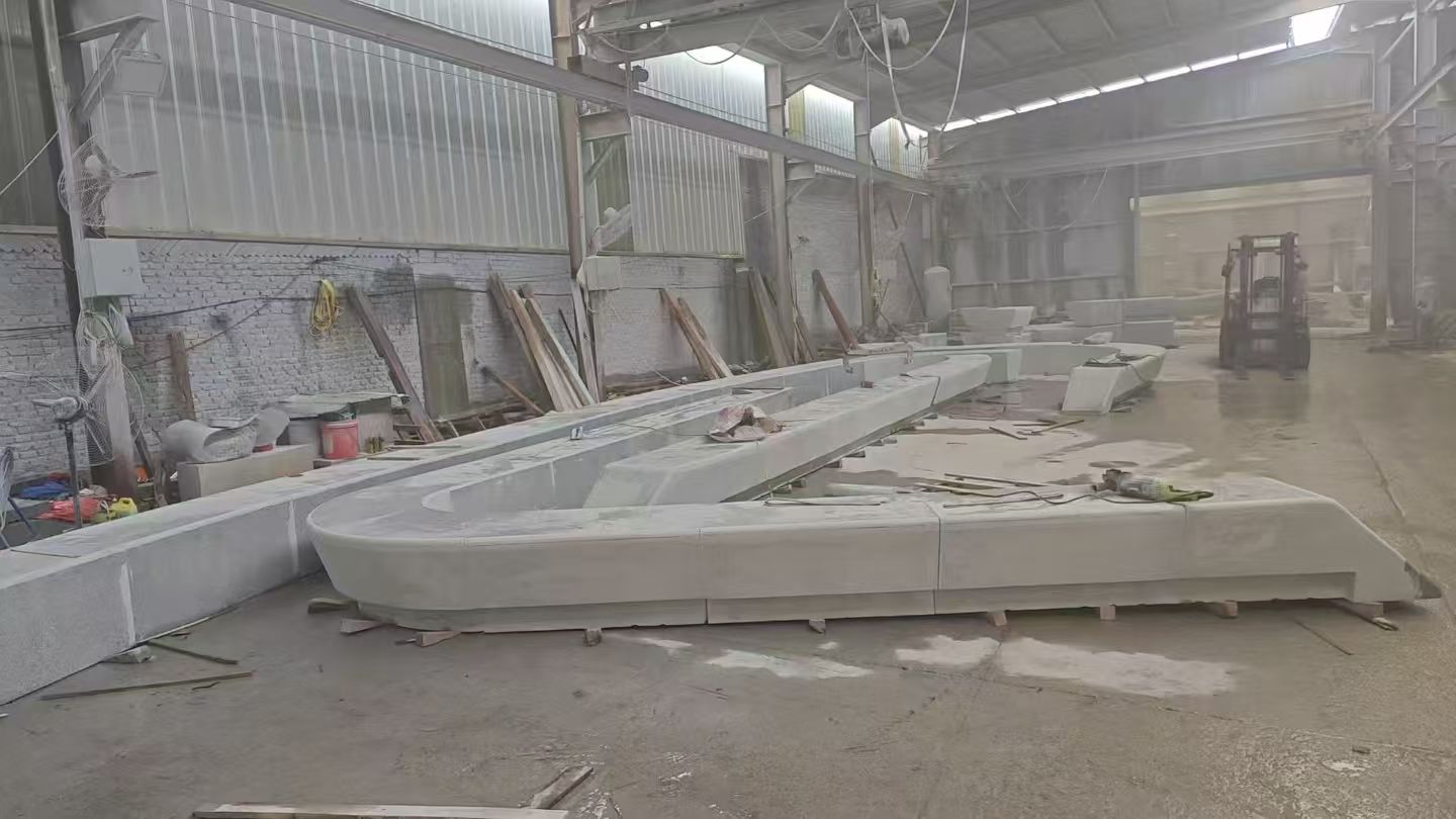 孝感 花岗岩整石坐凳拼装