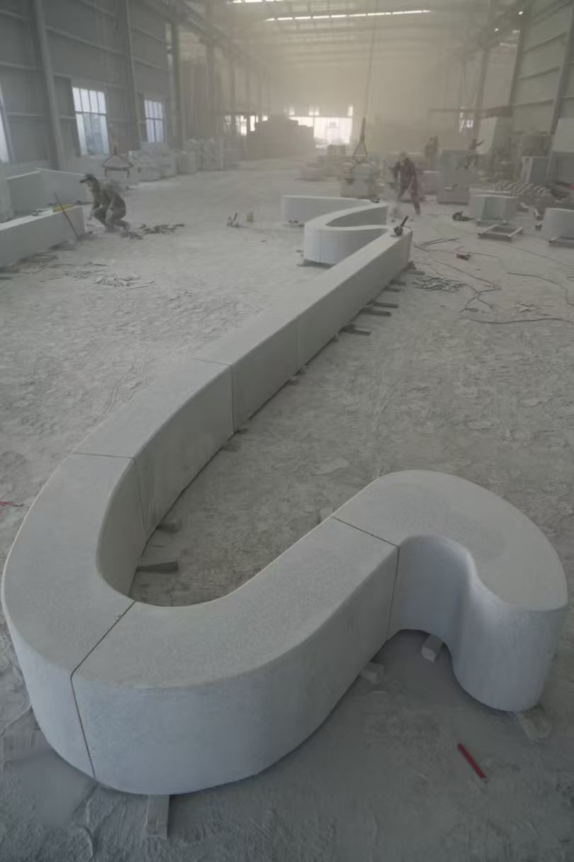 孝感 花岗岩整石坐凳拼装